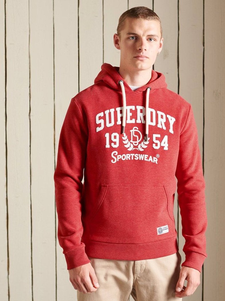 Superdry Track and Field Hoodie Red Marl M2011393a